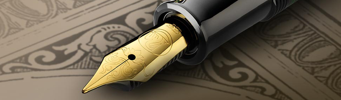 Złota stalówka w piórze wiecznym